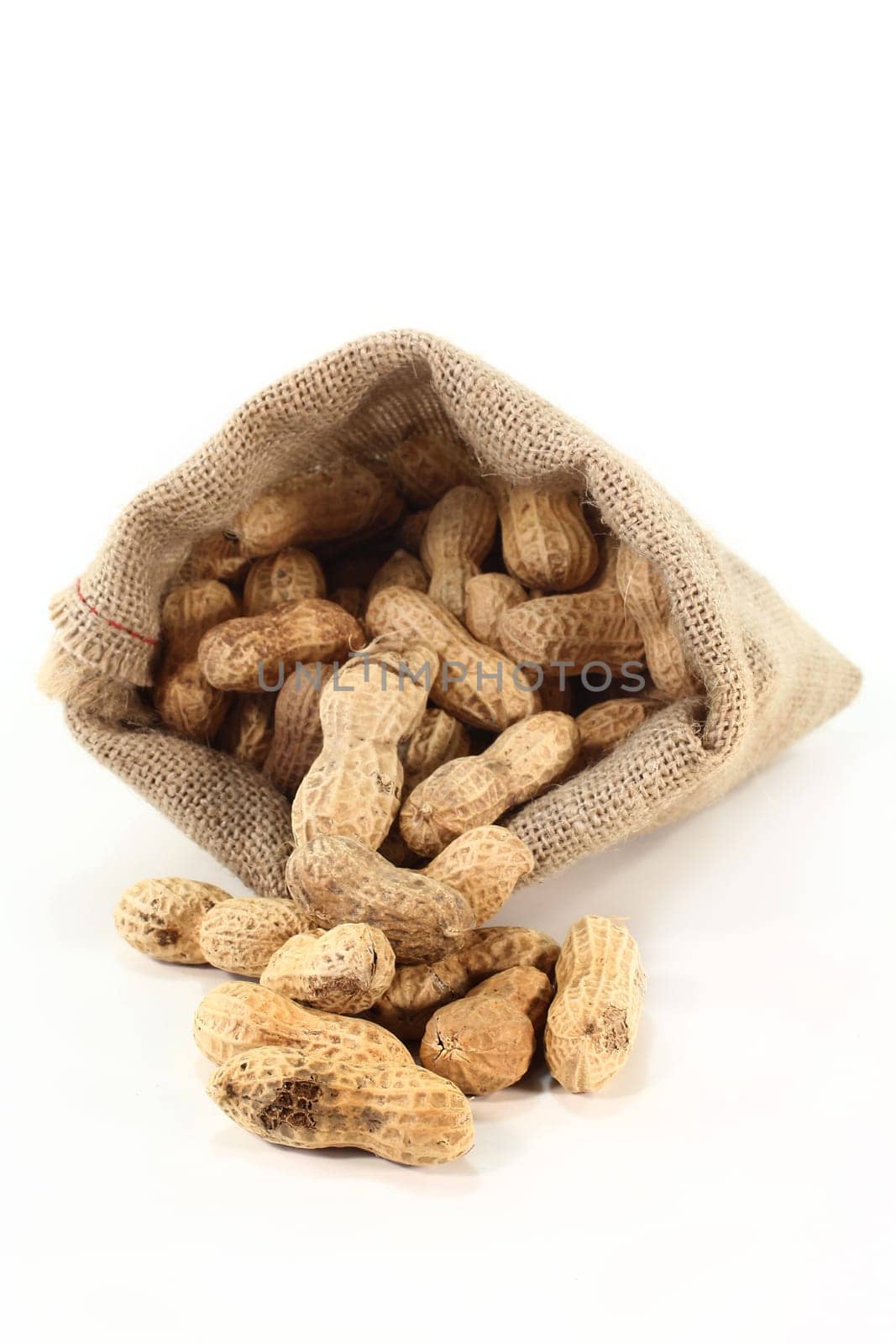 a sack filled with peanuts