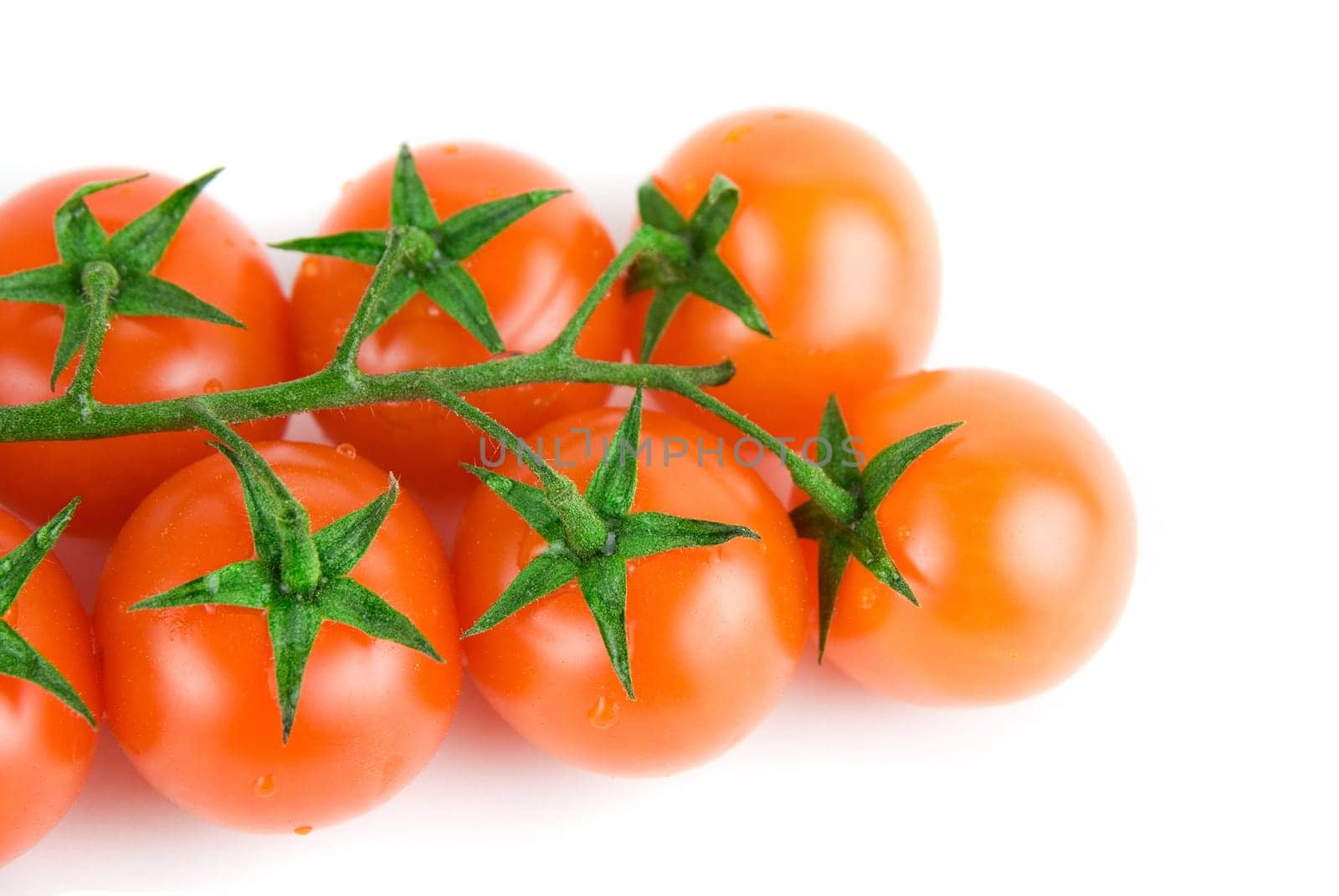 cherry tomatoes isolated on a white background