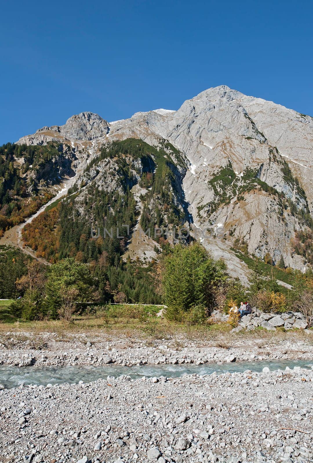 The landscape on the Ahornboden in the Karwendel in Austria