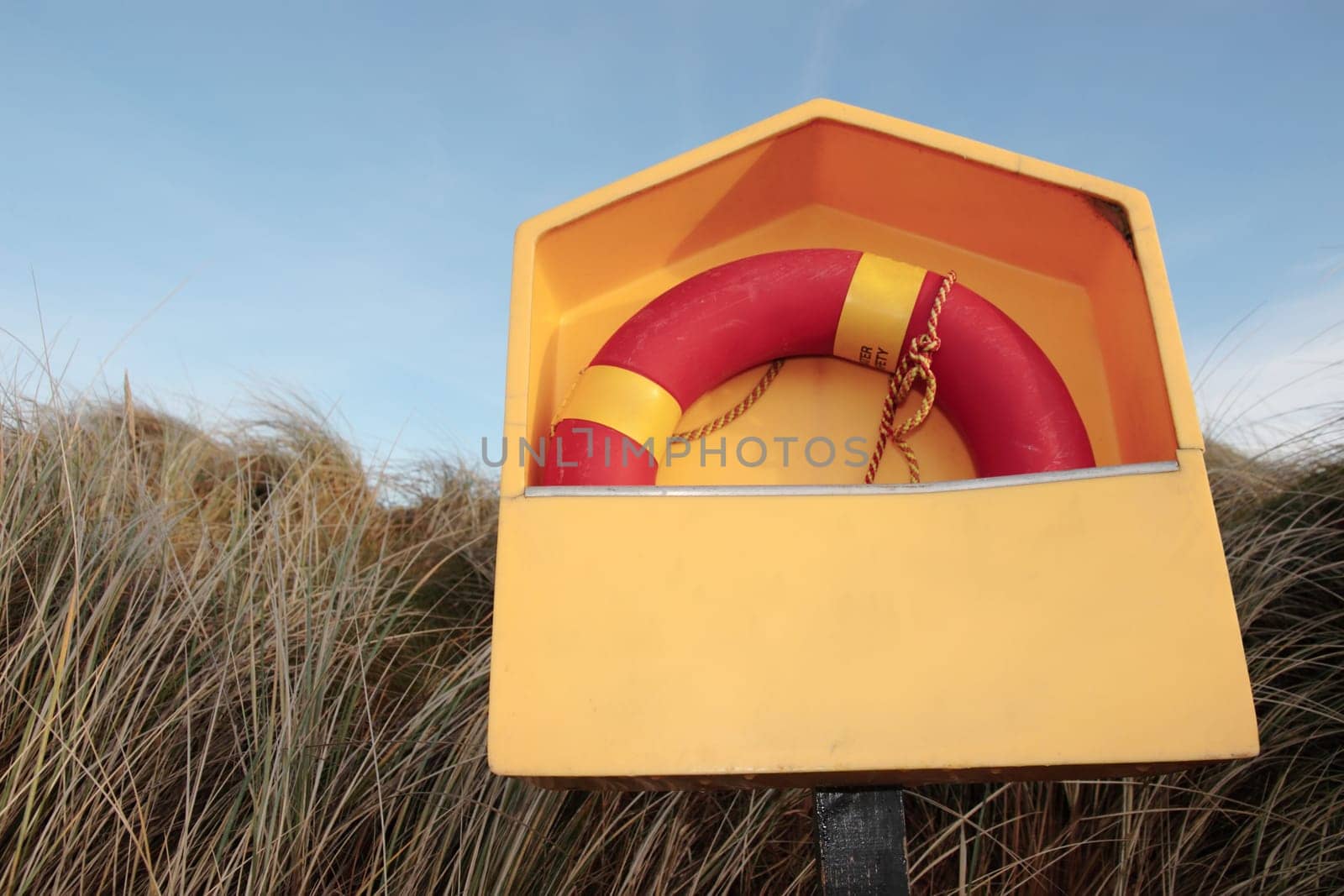 a lifebuoy on the coast of county kerry Ireland