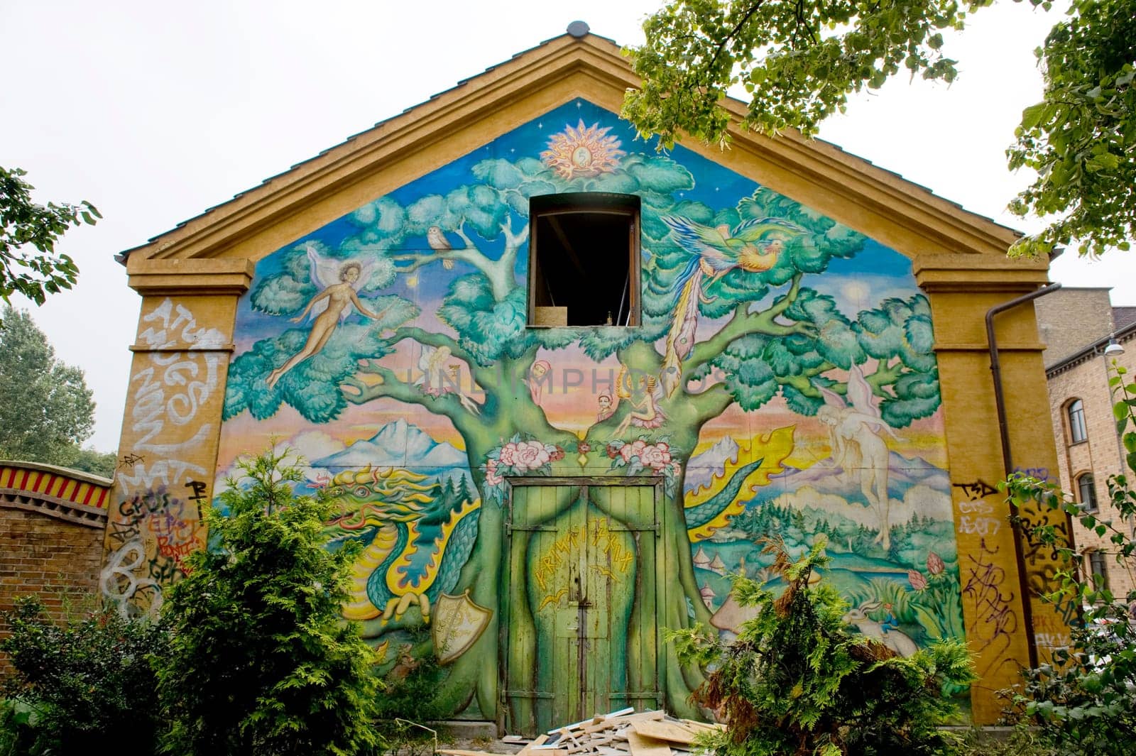 Christiania, also known as Freetown Christiania is a self-proclaimed autonomous neighbourhood of about 850 residents, covering 34 hectares  in the borough of Christianshavn in the Danish capital Copenhagen.