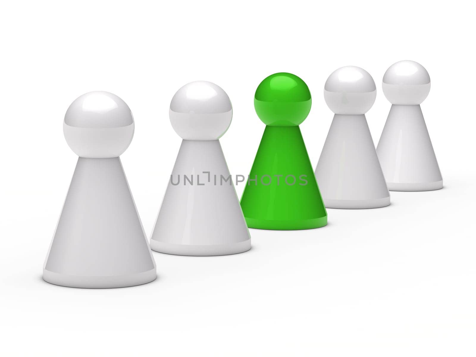 3d figure in a series with leadership
