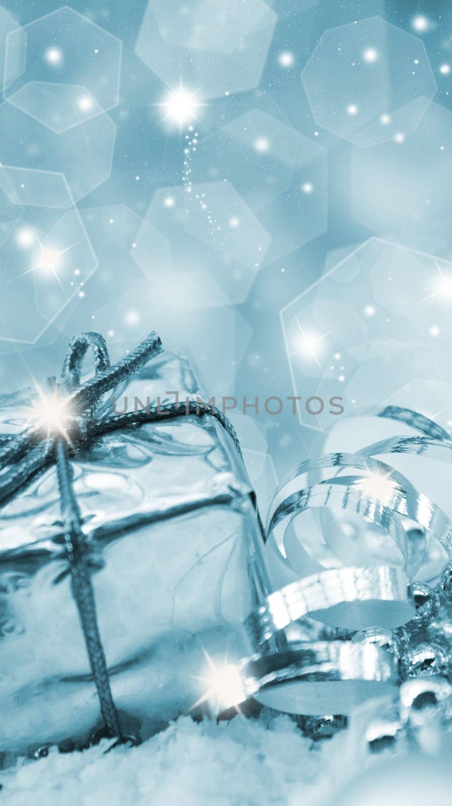 Christma gift in snow