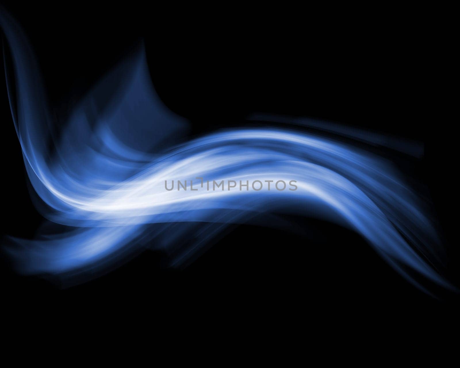 Abstract flowing background in shades of blue