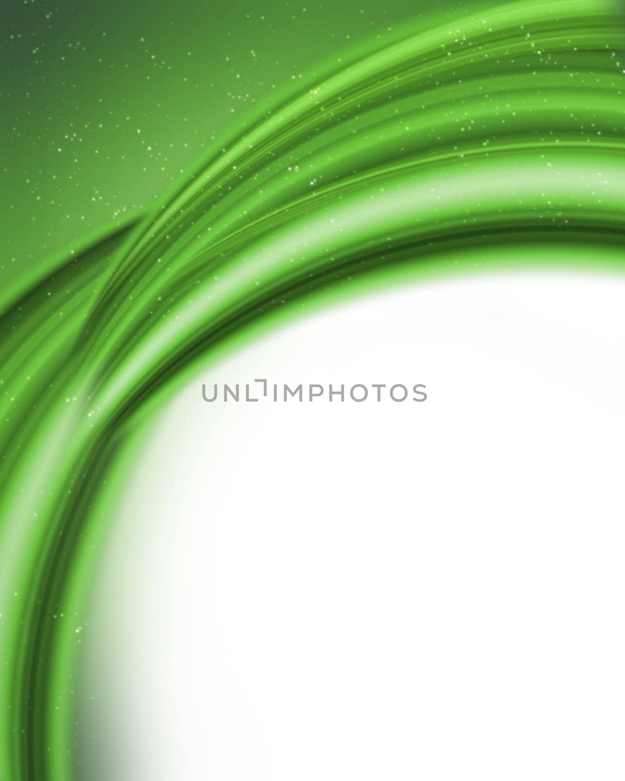 Abstract green background with sparkles