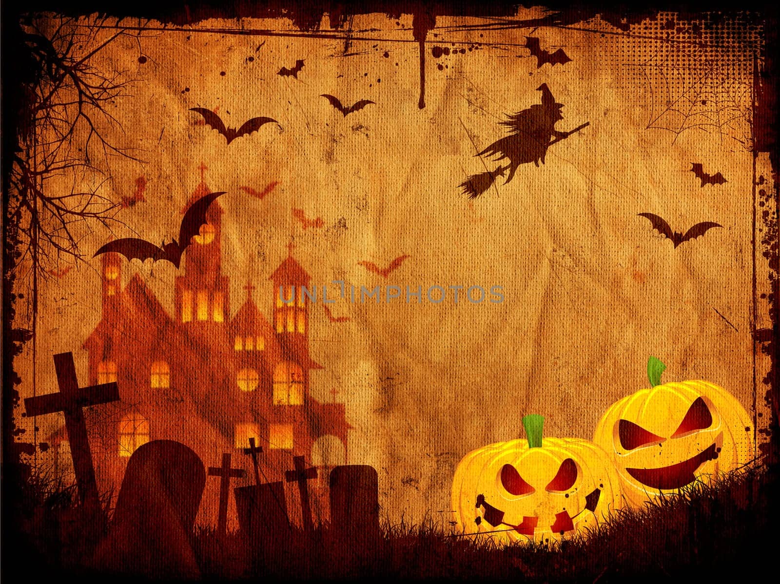 Grunge style Halloween background