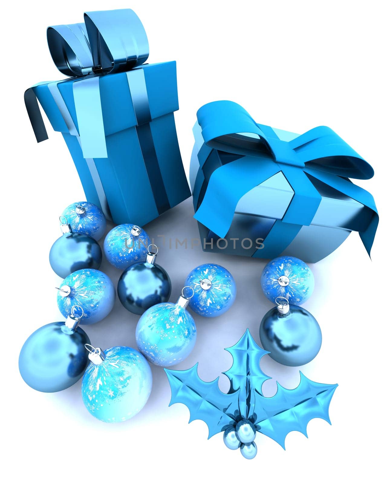 3D Render of a Christmas Gift Isolated on white