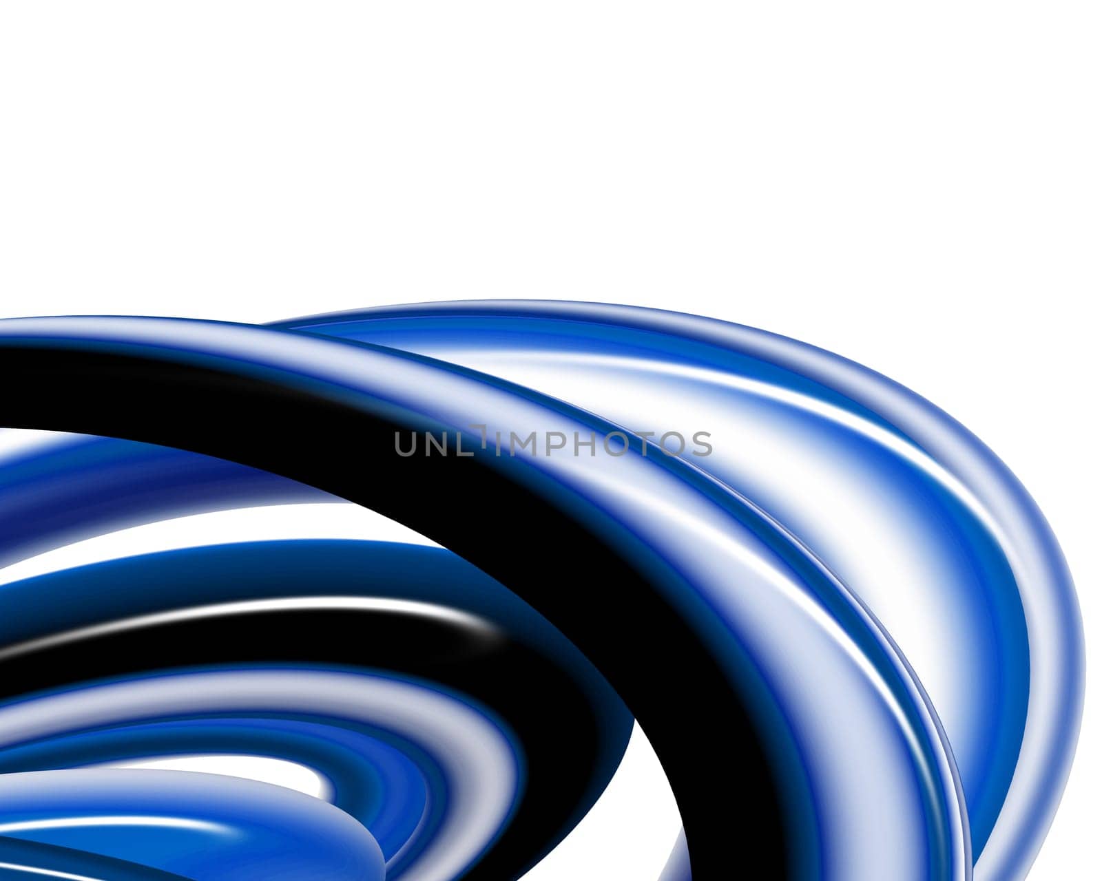 3D rendered abstract background in shades of blue