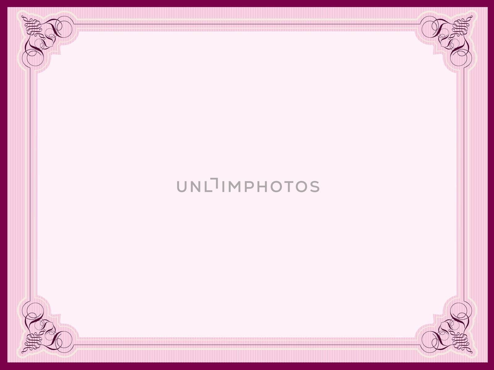 Decorative border in shades of pink