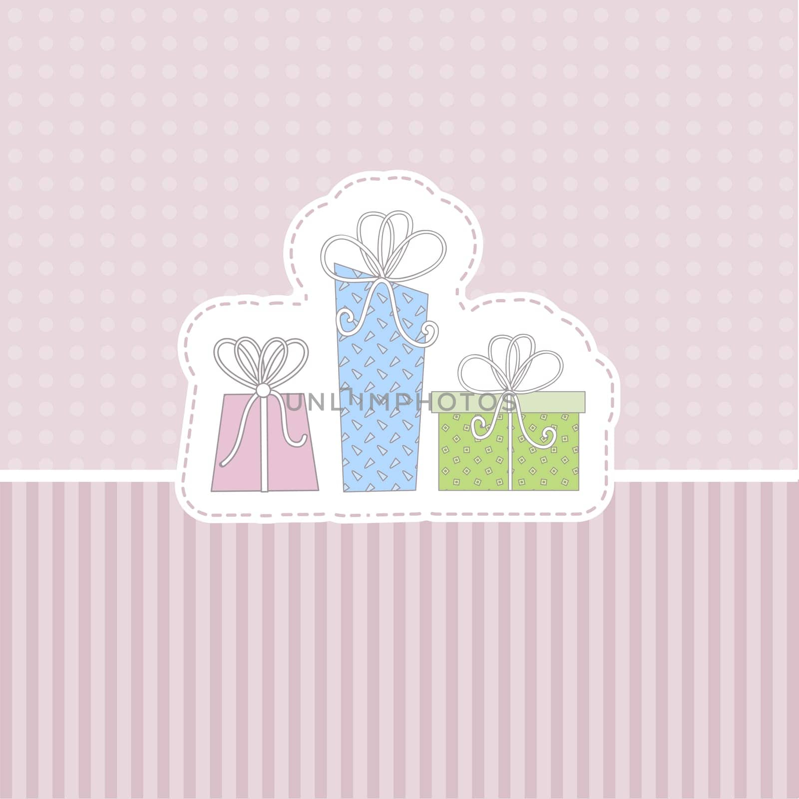 Cute style background with gifts