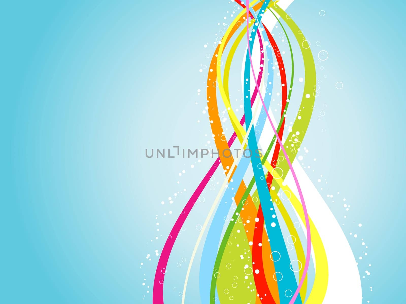 Abstract flowing lines background in rainbow colours