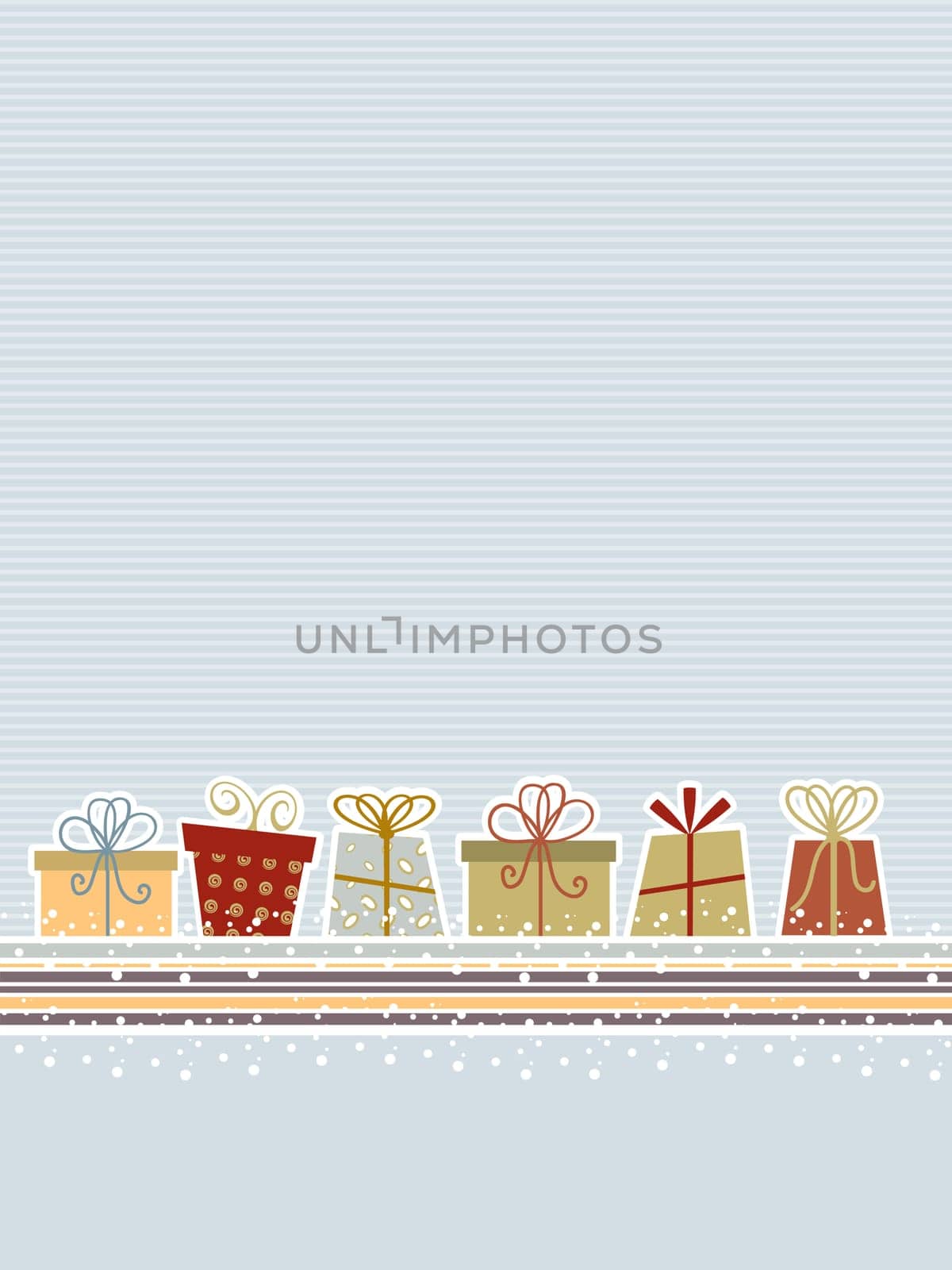 Retro styled Christmas gift background