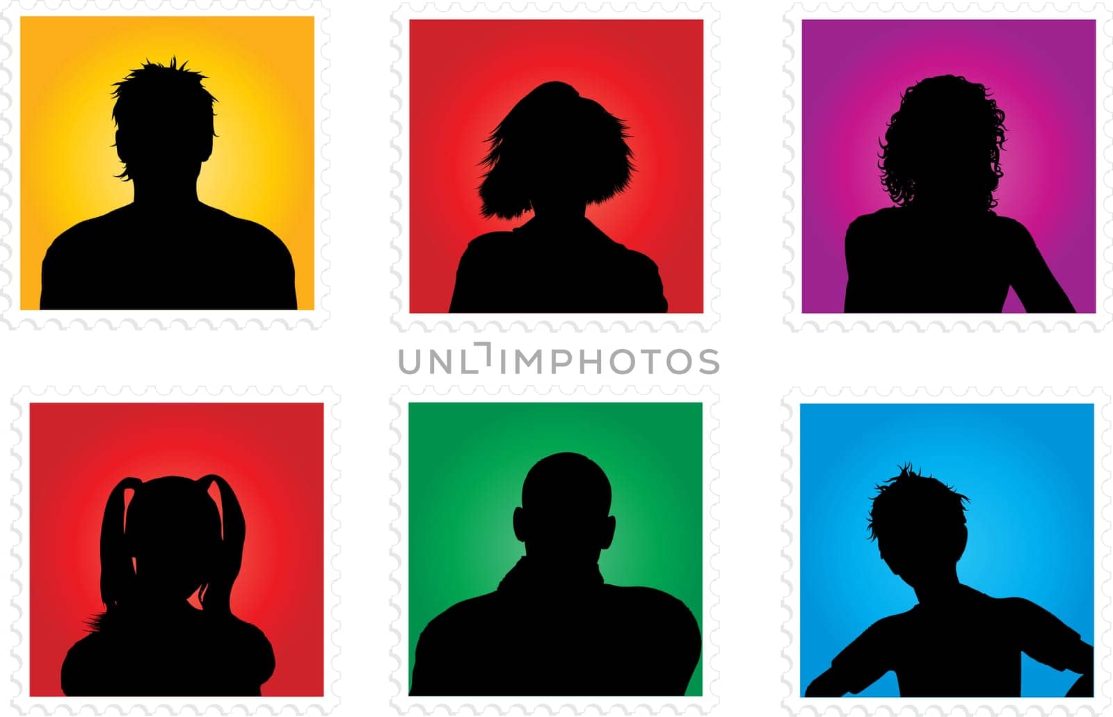 Collection of various people avatars