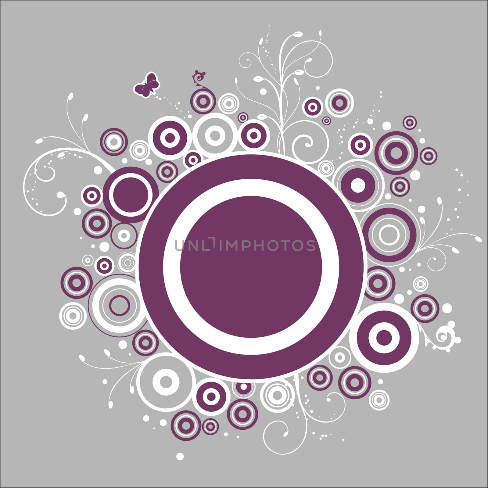 Abstract decorative background with floral elements
