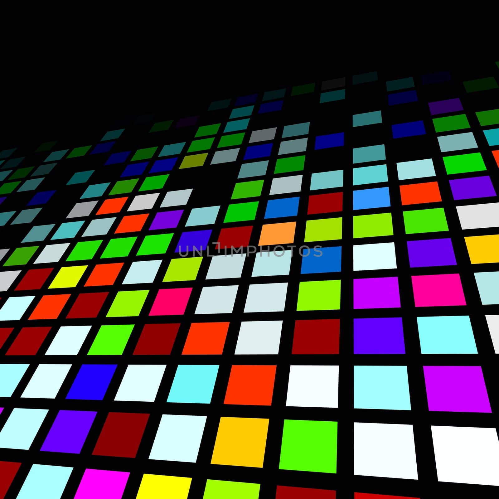 Brightly coloured abstract mosaic background