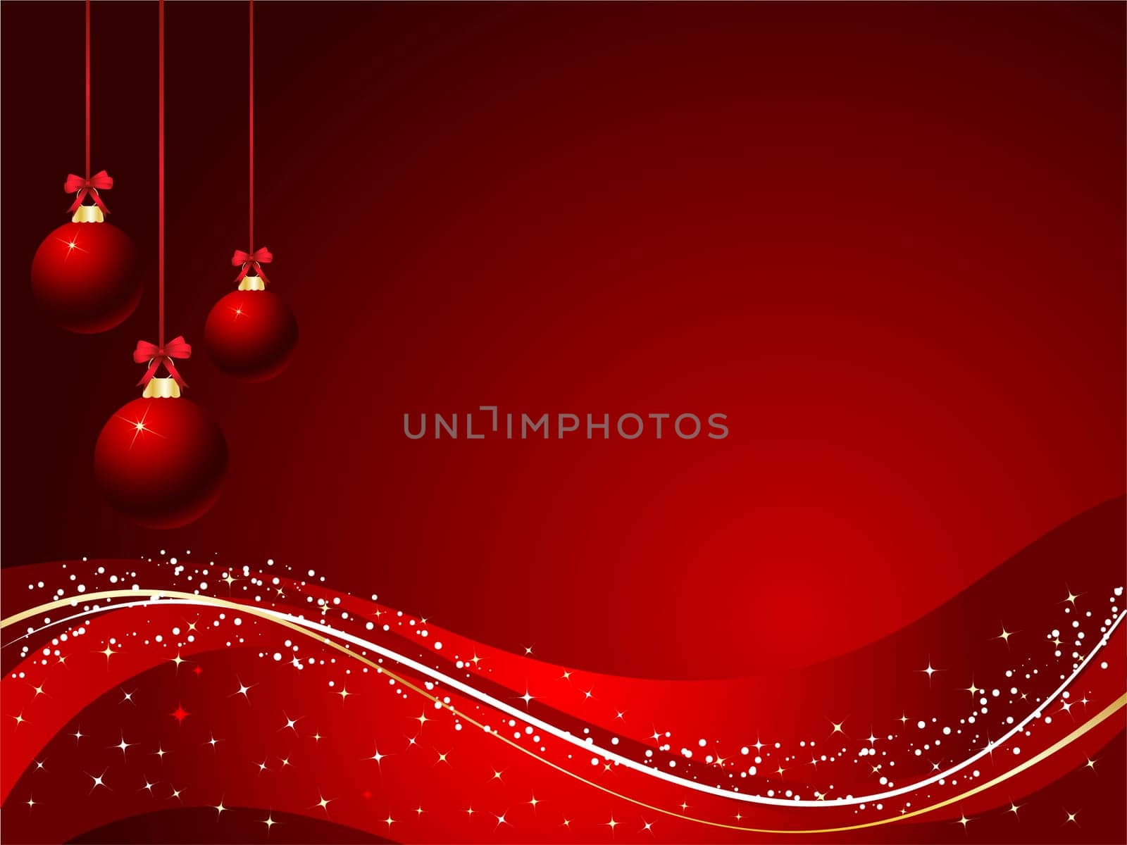 Christmas baubles on a decorative background