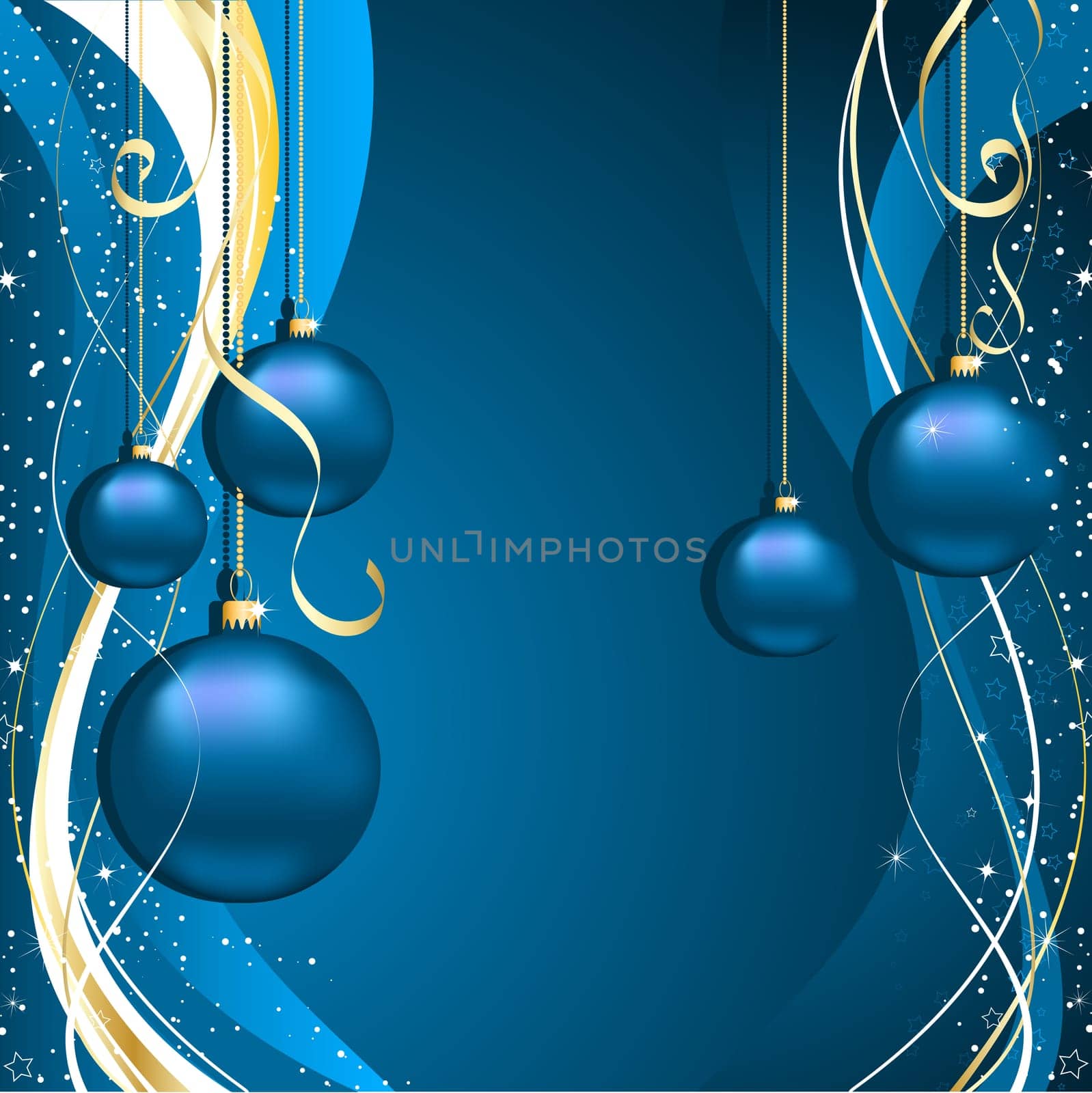 Decorative Christmas background with hanging baubles