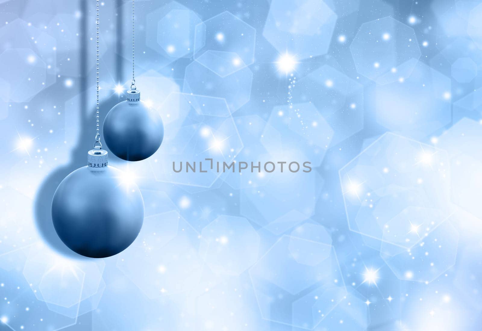 Christmas background with hanging baubles