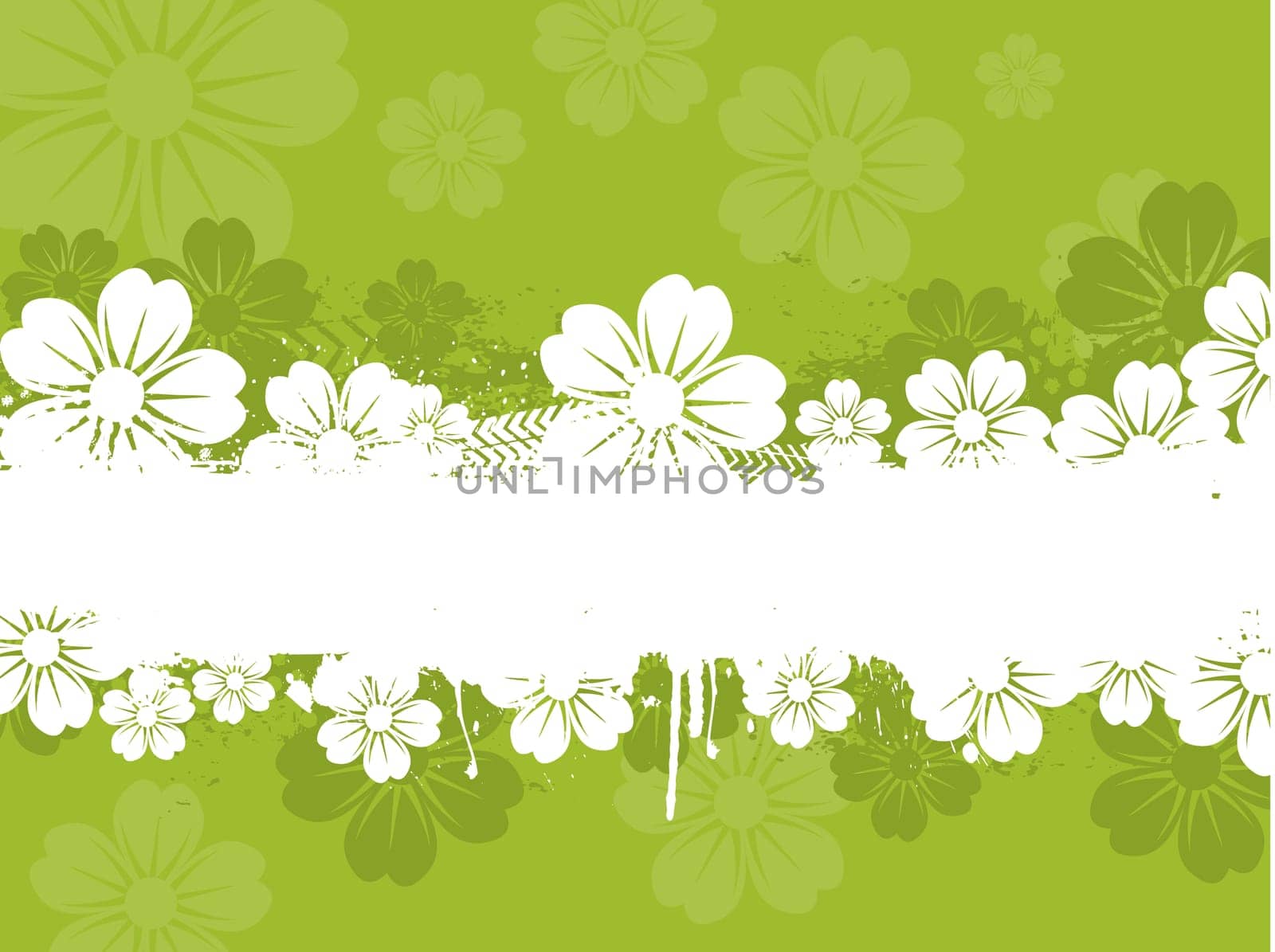 Floral background with a grunge effect