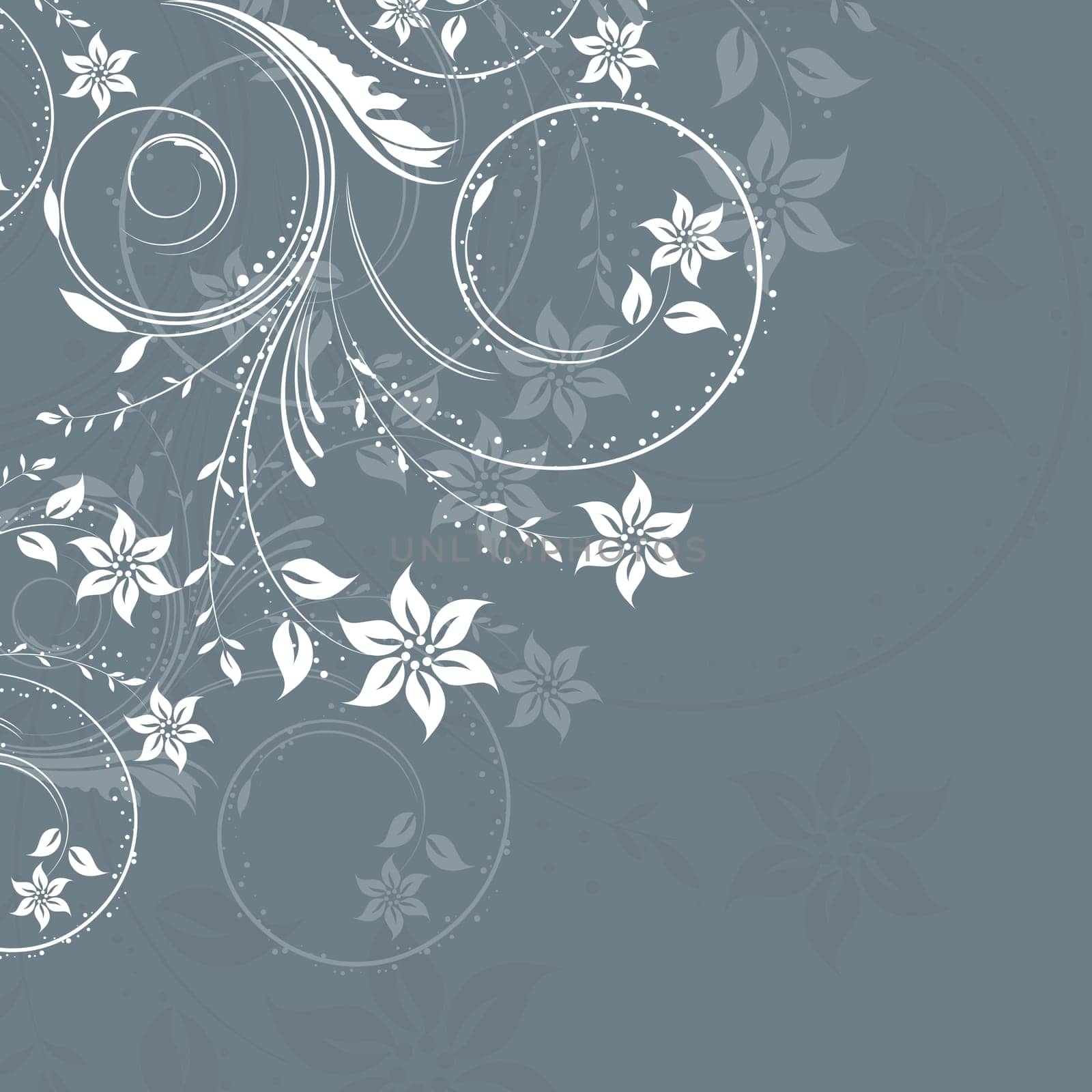 Abstract background with a decorative floral design