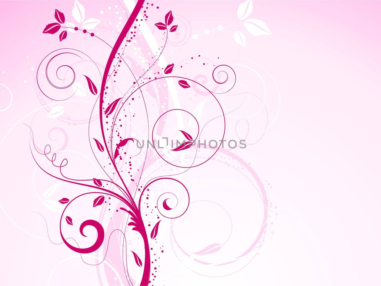 Decorative floral background in shades of pink
