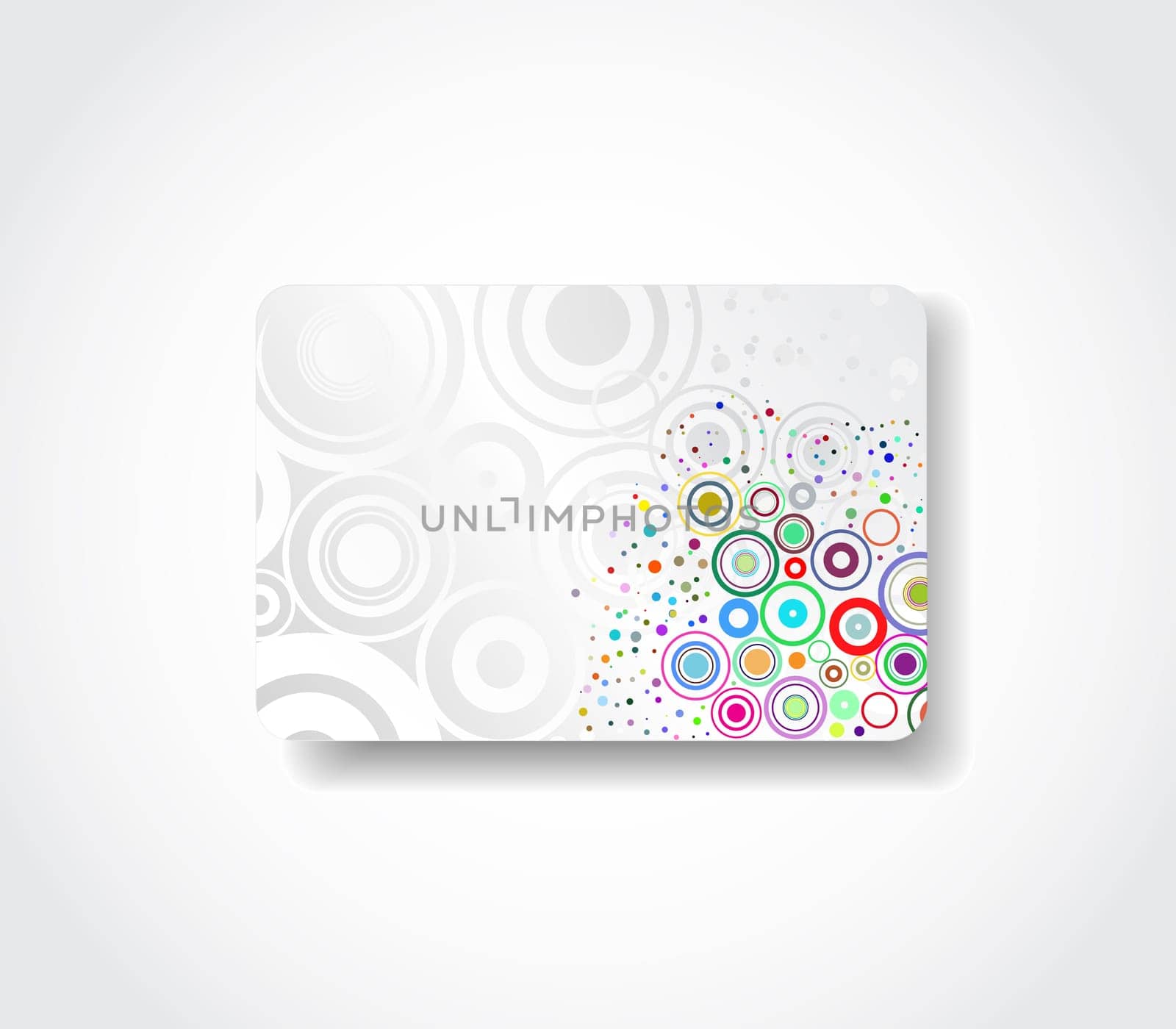 Gift card with abstract circle design