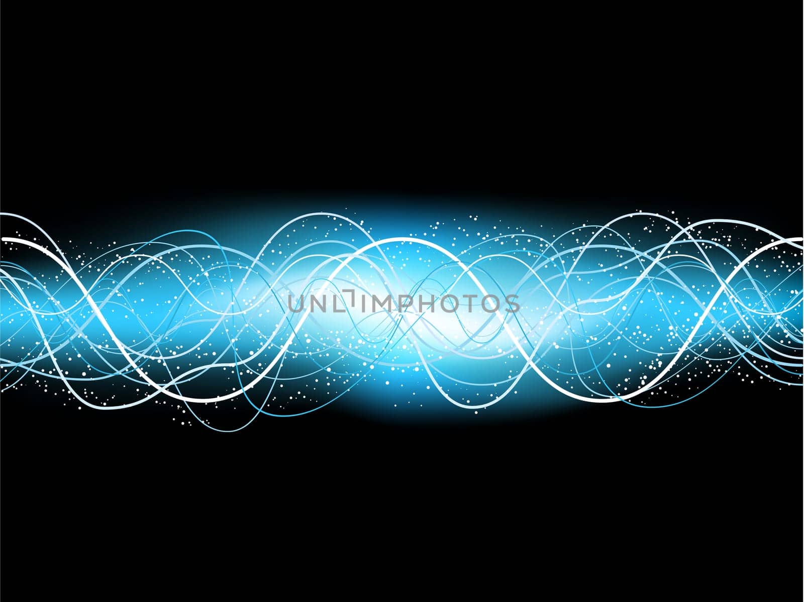 Glowing style electric blue background with flowing lines