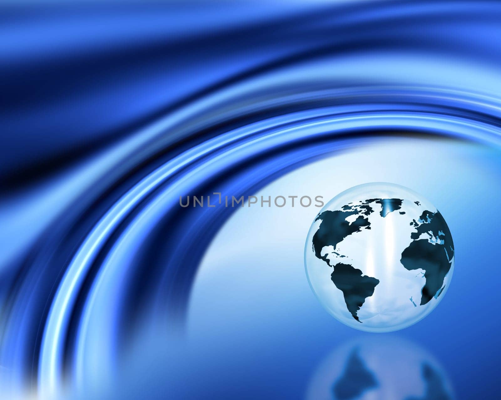 3D globe on abstract background