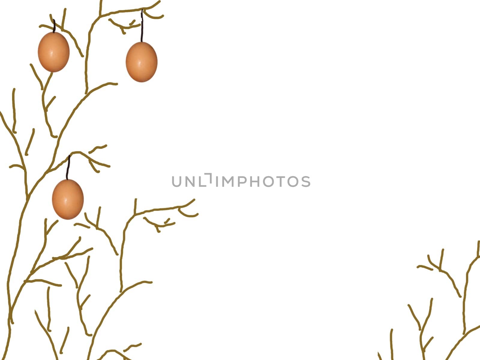 Shrub with Easter eggs