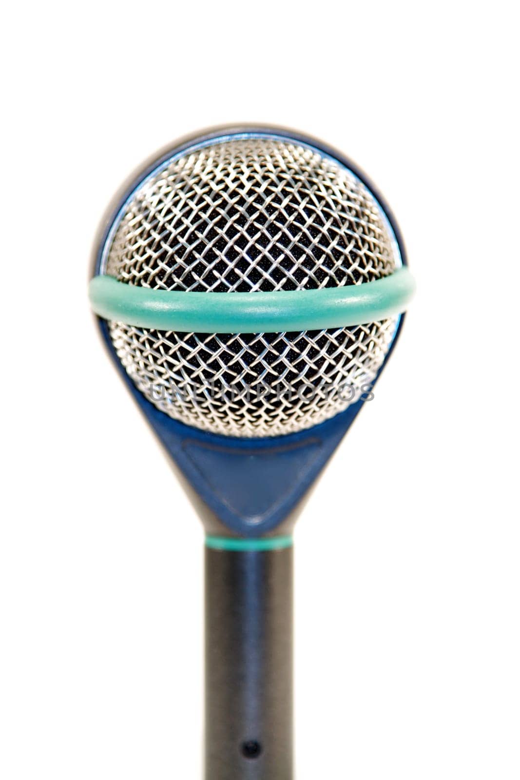 On stage microphone for a recording studio artist
