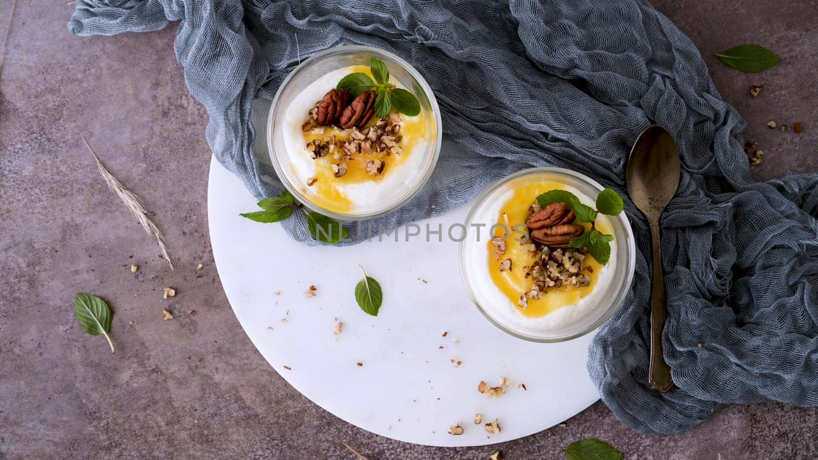 Natas do Ceu is a traditional Portuguese dessert to be eaten with a spoon.