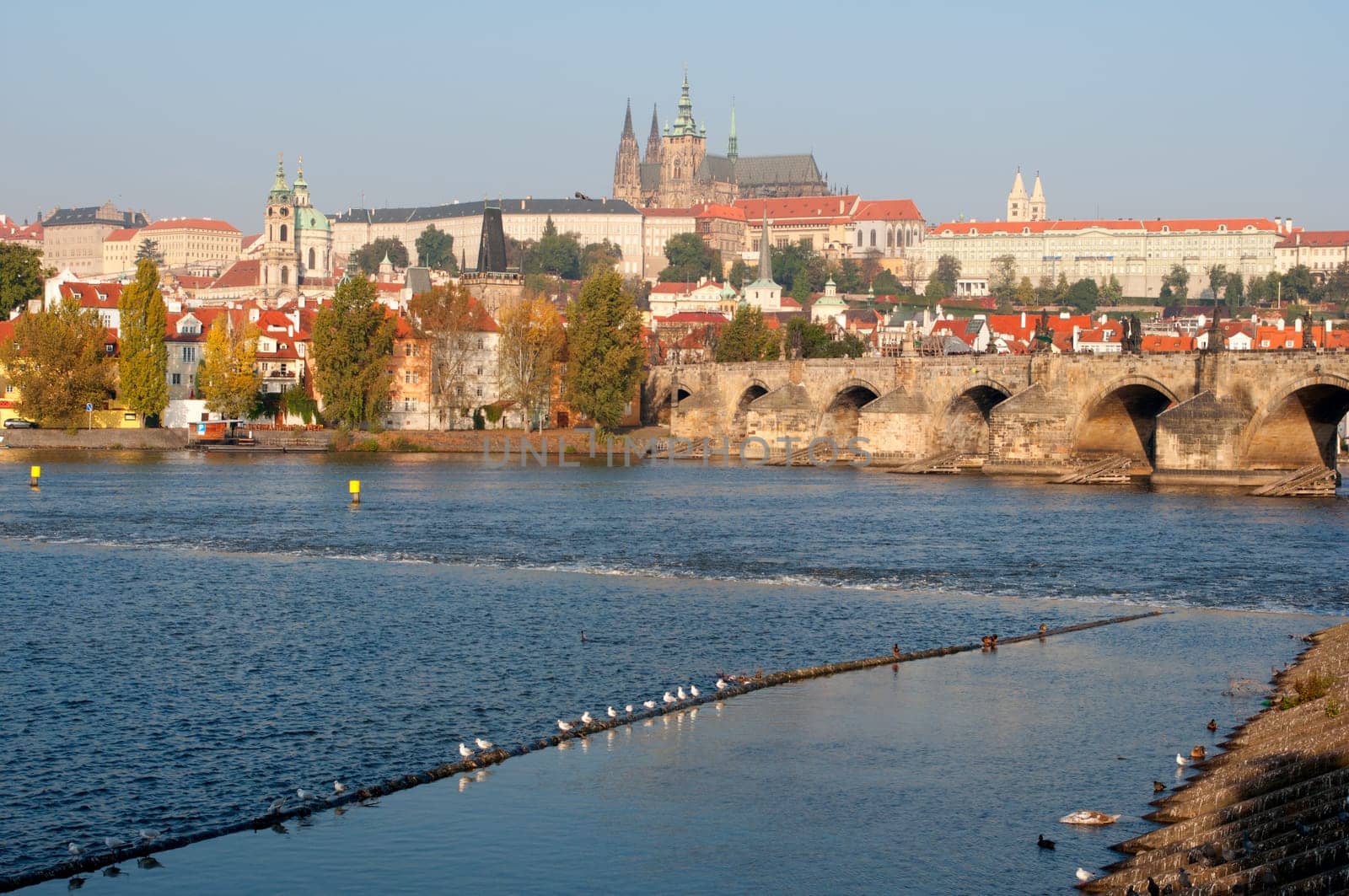 Prague Castle, Charles Bridge and Vltava River, Czech Republic