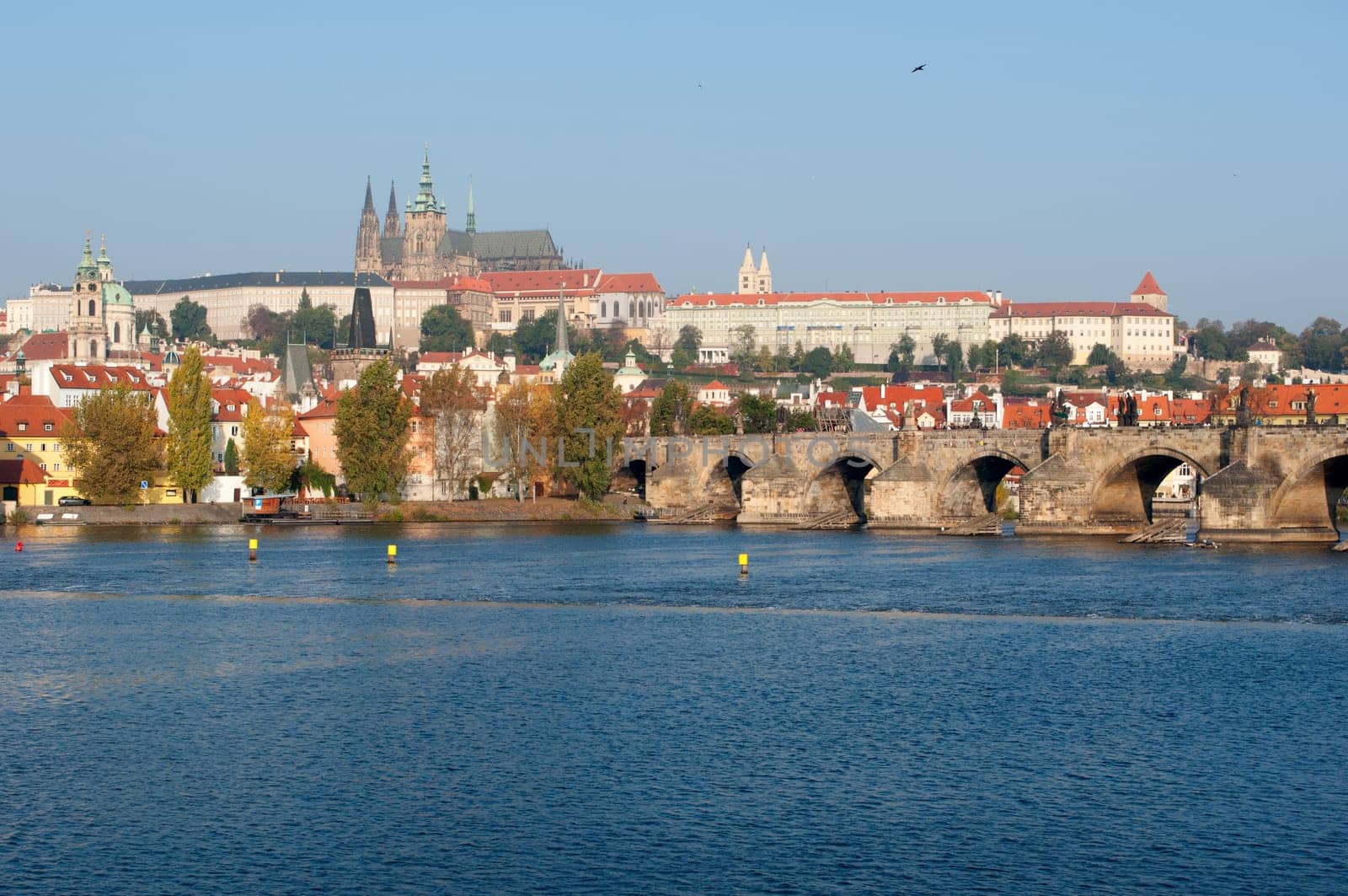 Prague Castle, Charles Bridge and Vltava River, Czech Republic