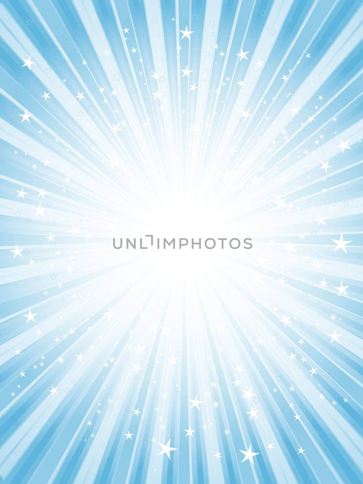 Starburst background in shades of blue