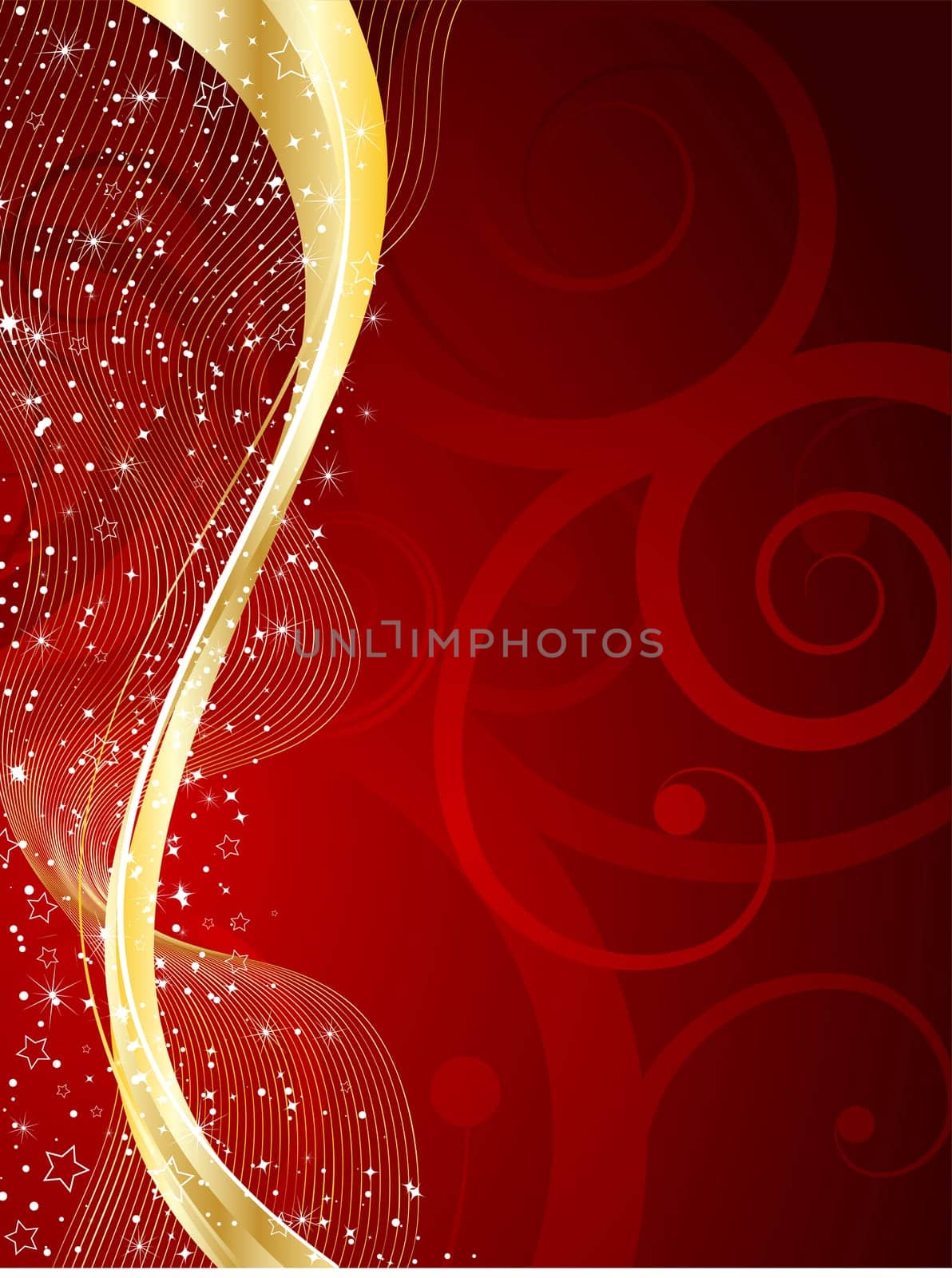Decorative Christmas background with glittery stars