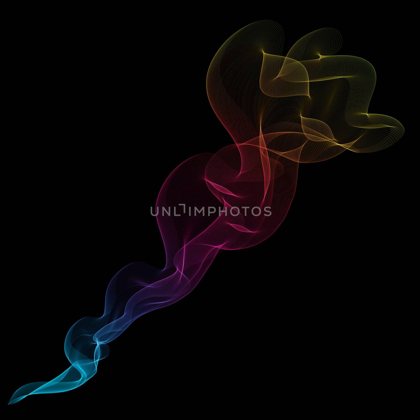 Abstract background of colourful smoke