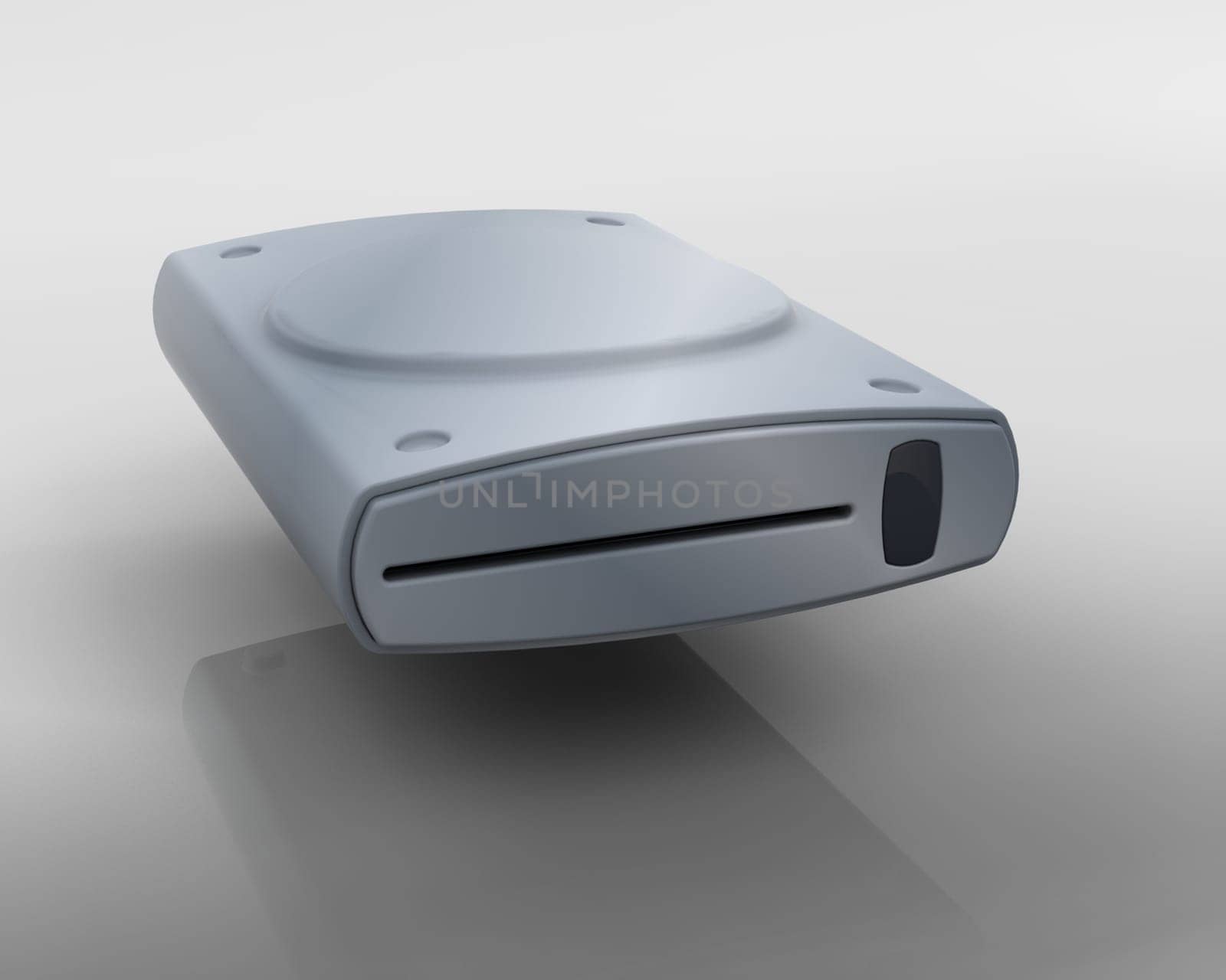 3D render of a computer system icon