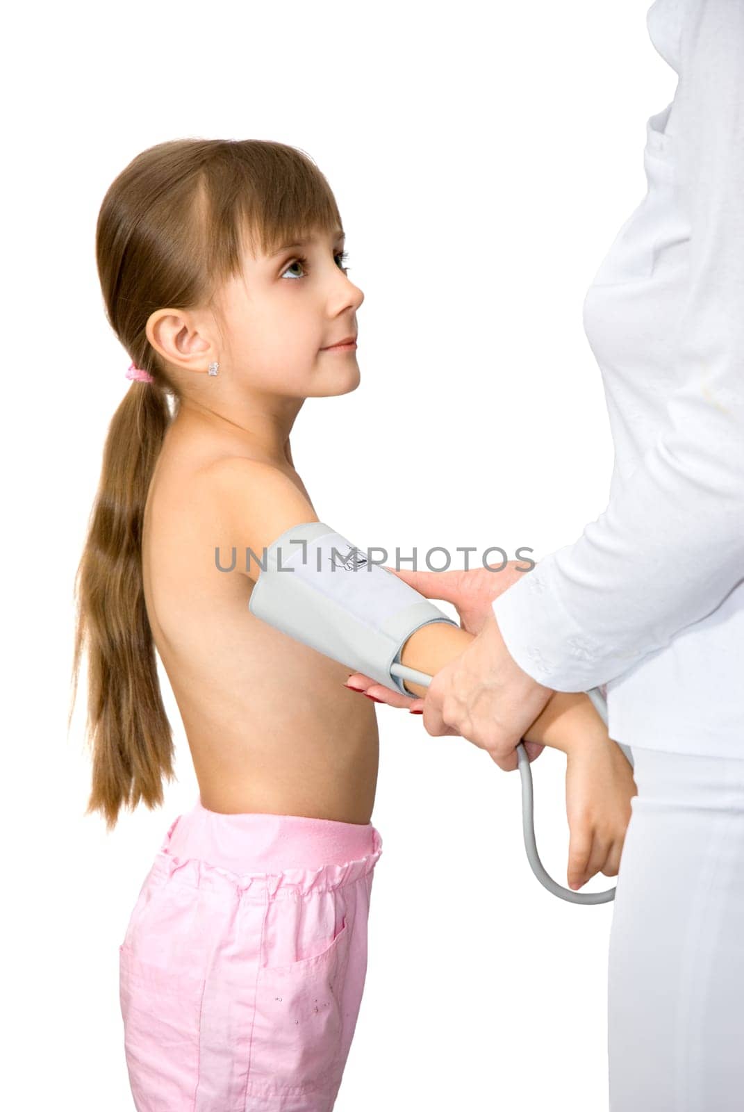 To the girl measure a blood pressure