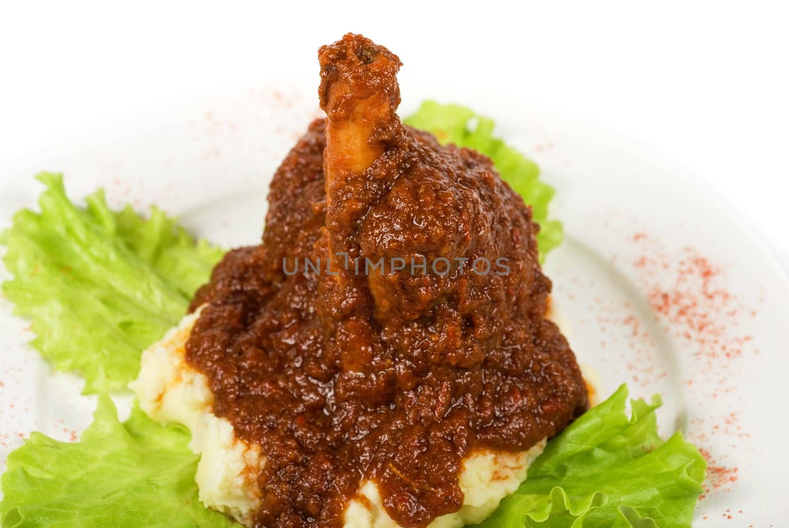 knuckle of veal baked with pounded potato