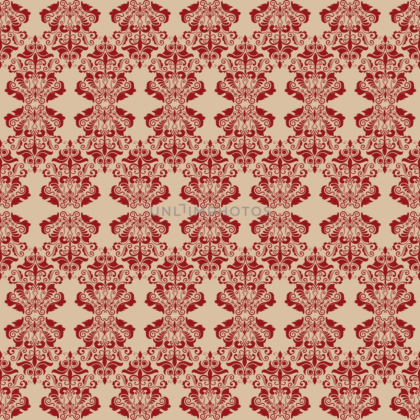 Seamless tiled Damask style wallpaper background