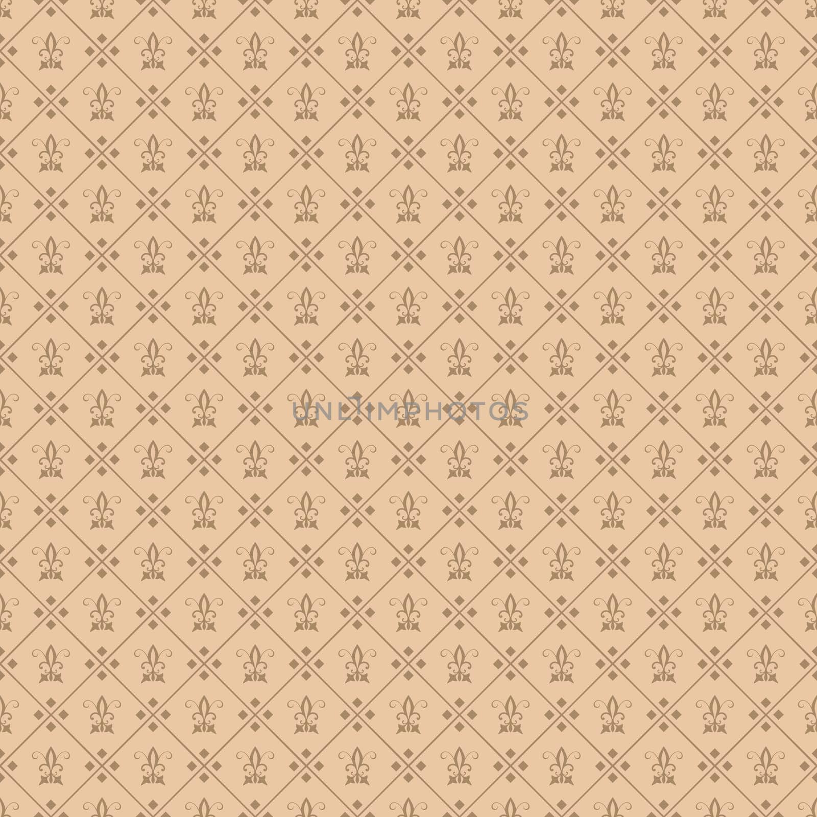 Decorative fleur de lis seamless tile wallpaper