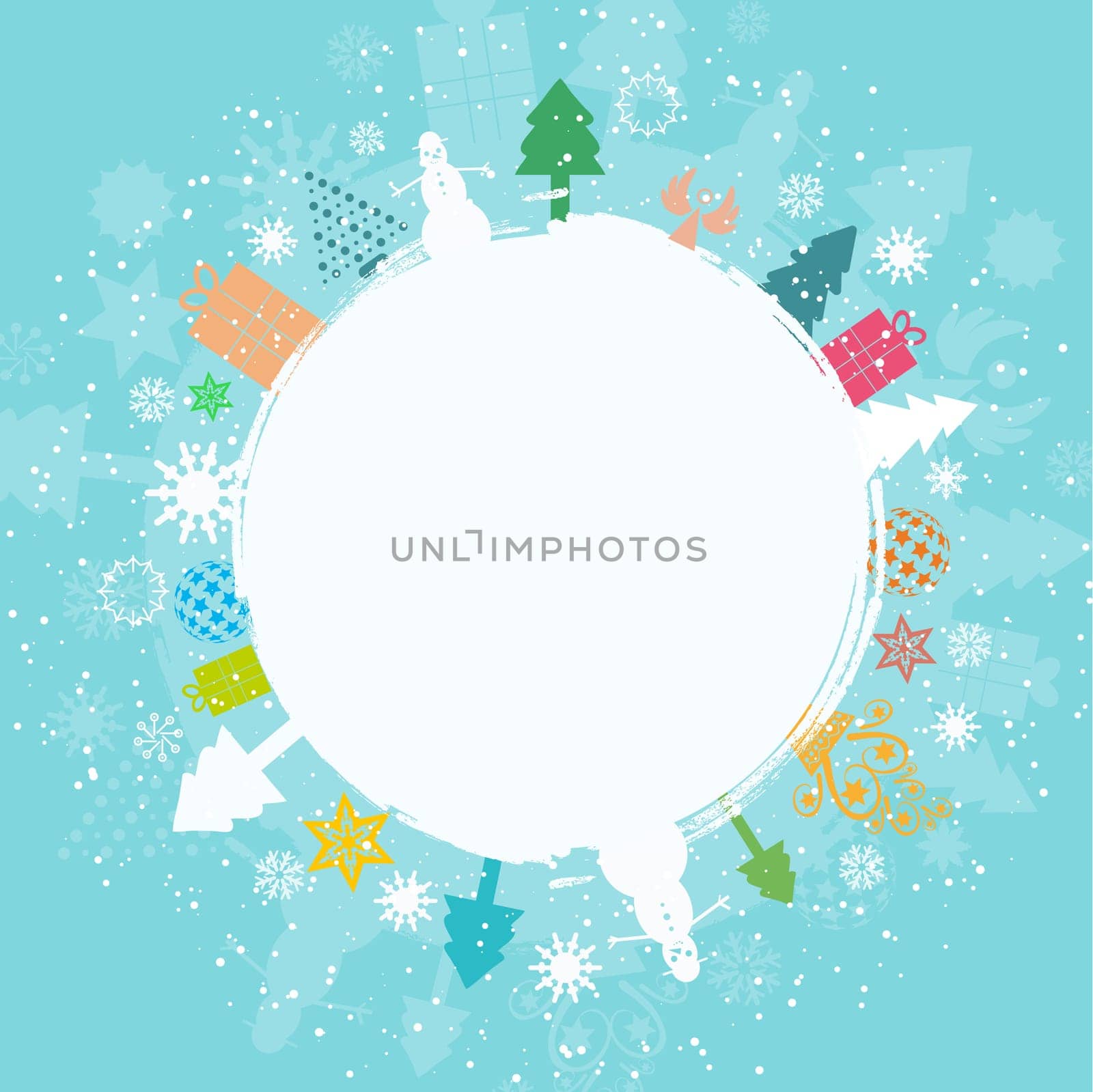 Retro styled grunge Christmas background