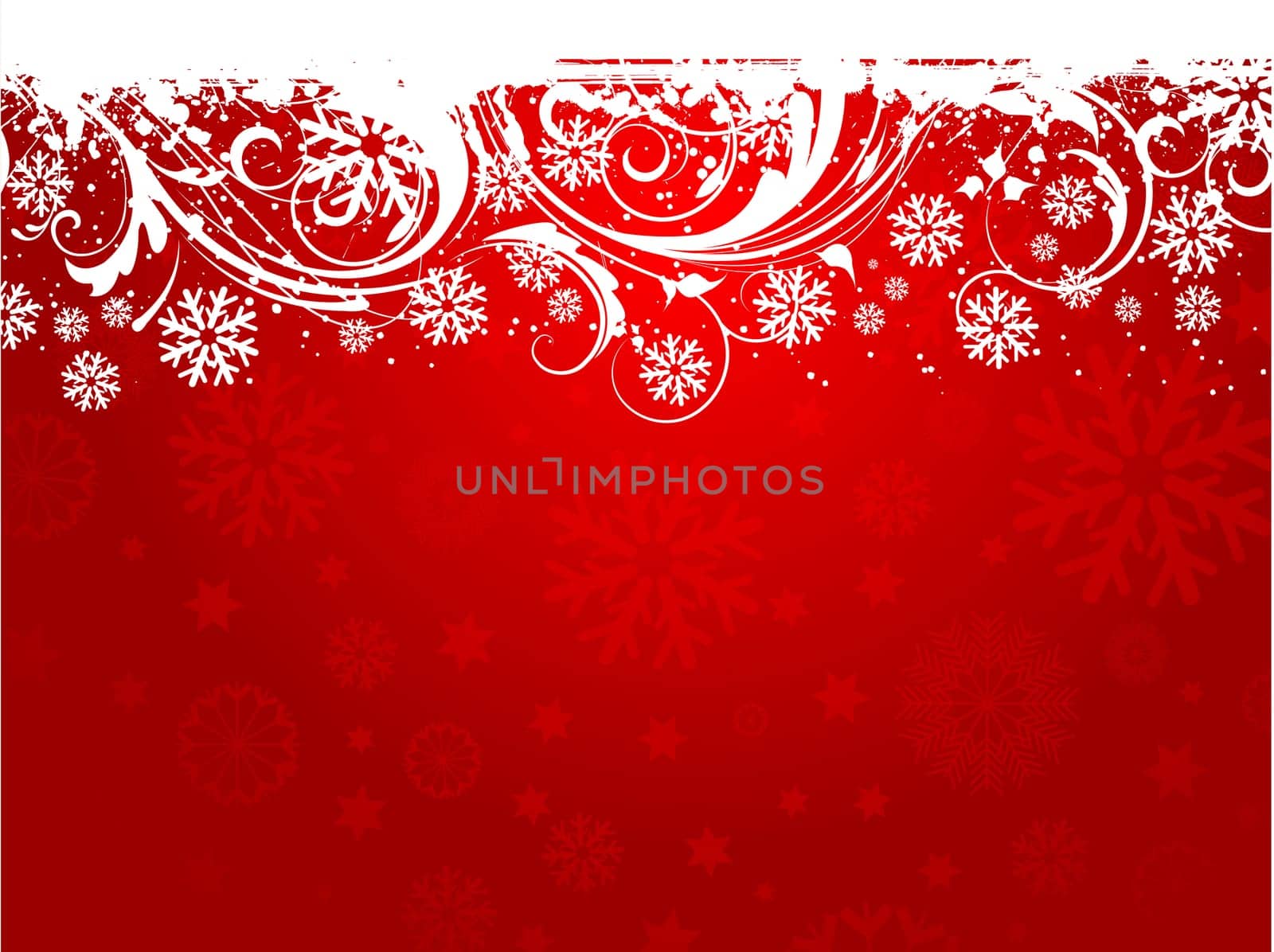 Grunge style decorative snowflake background