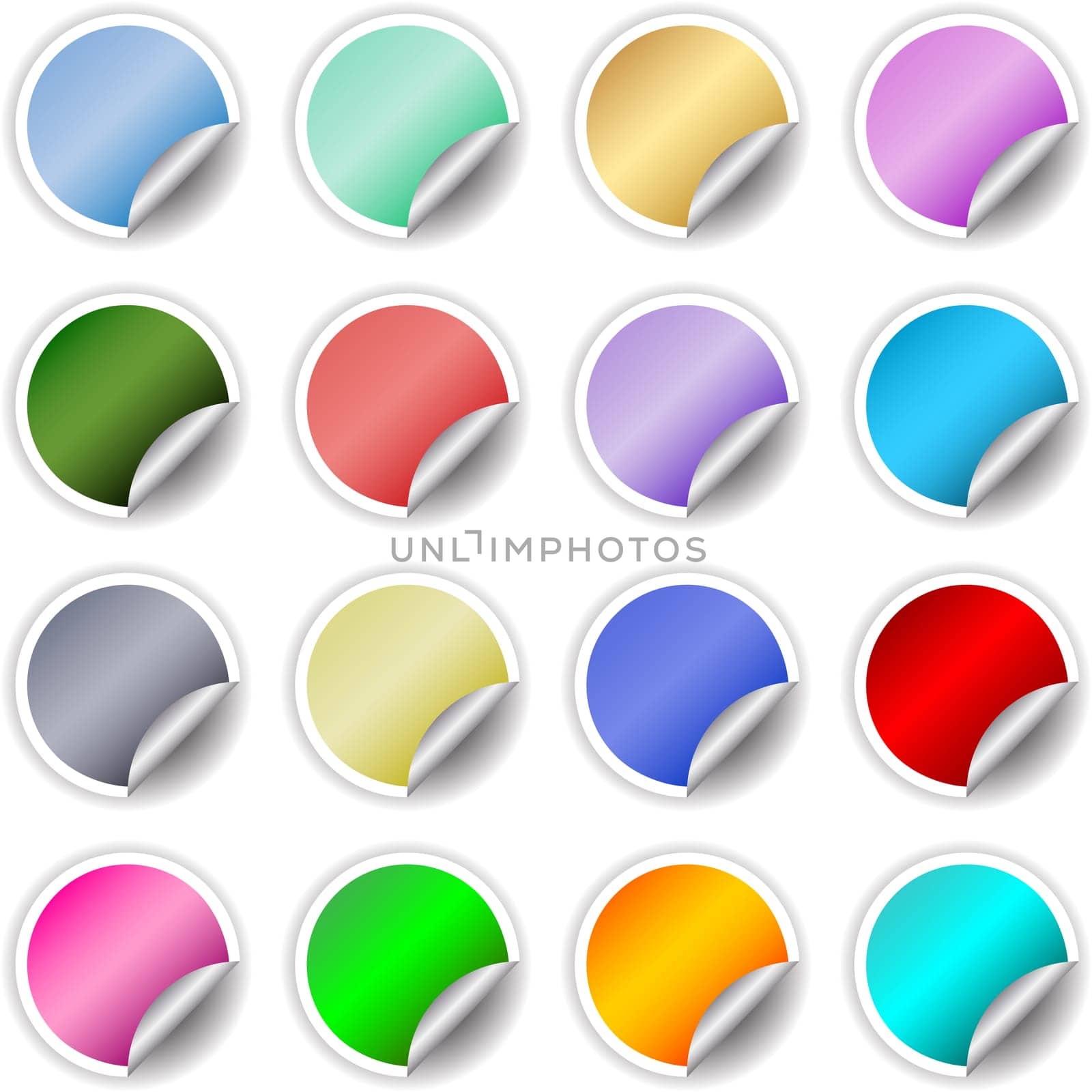A large collection of different coloured sticky labels