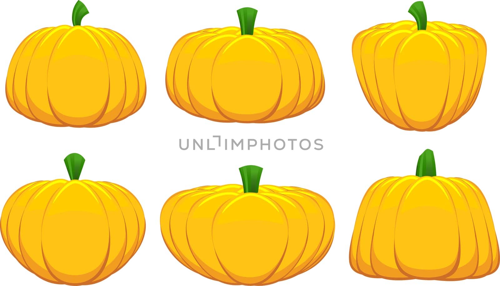 Collection of various designs of pumpkin