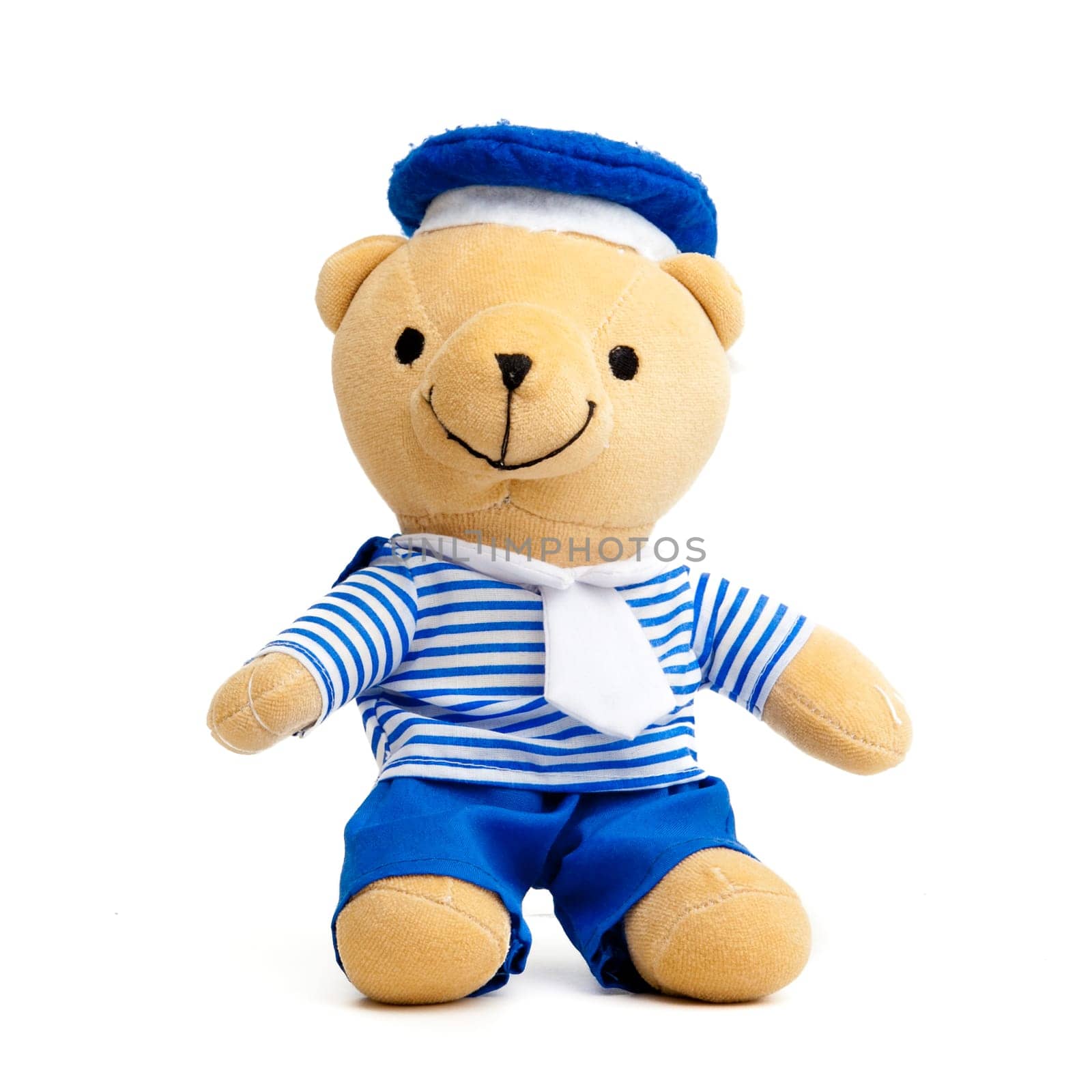 Teddy bear . Isolated over white background