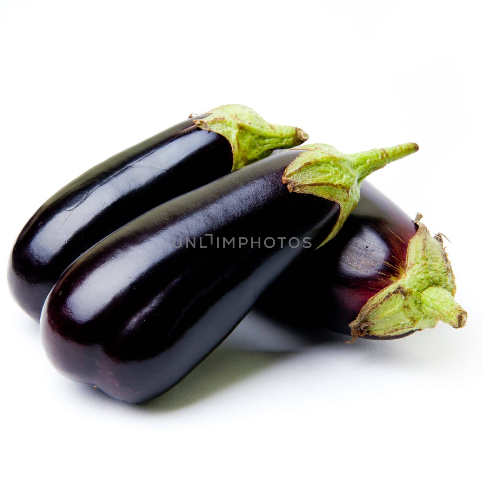 aubergines isolated on white background