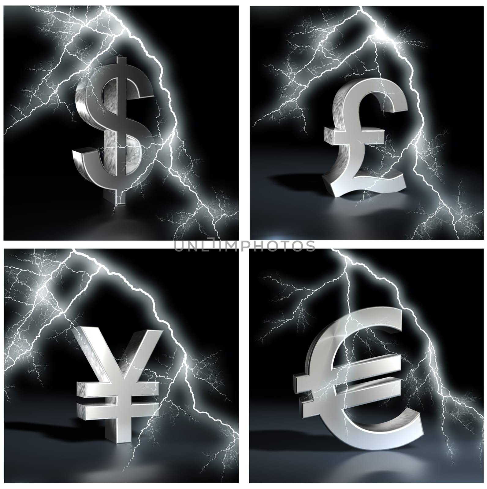 Financial crisis. currency sign