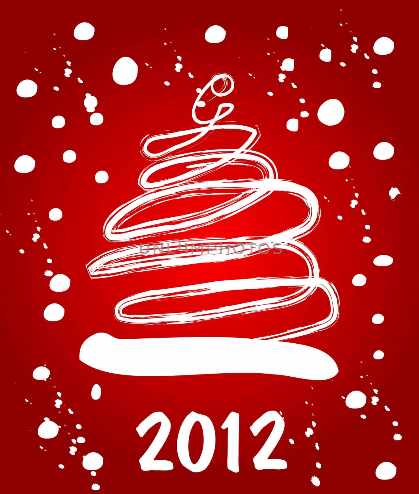 Happy new year 2012 vector illustration postcard