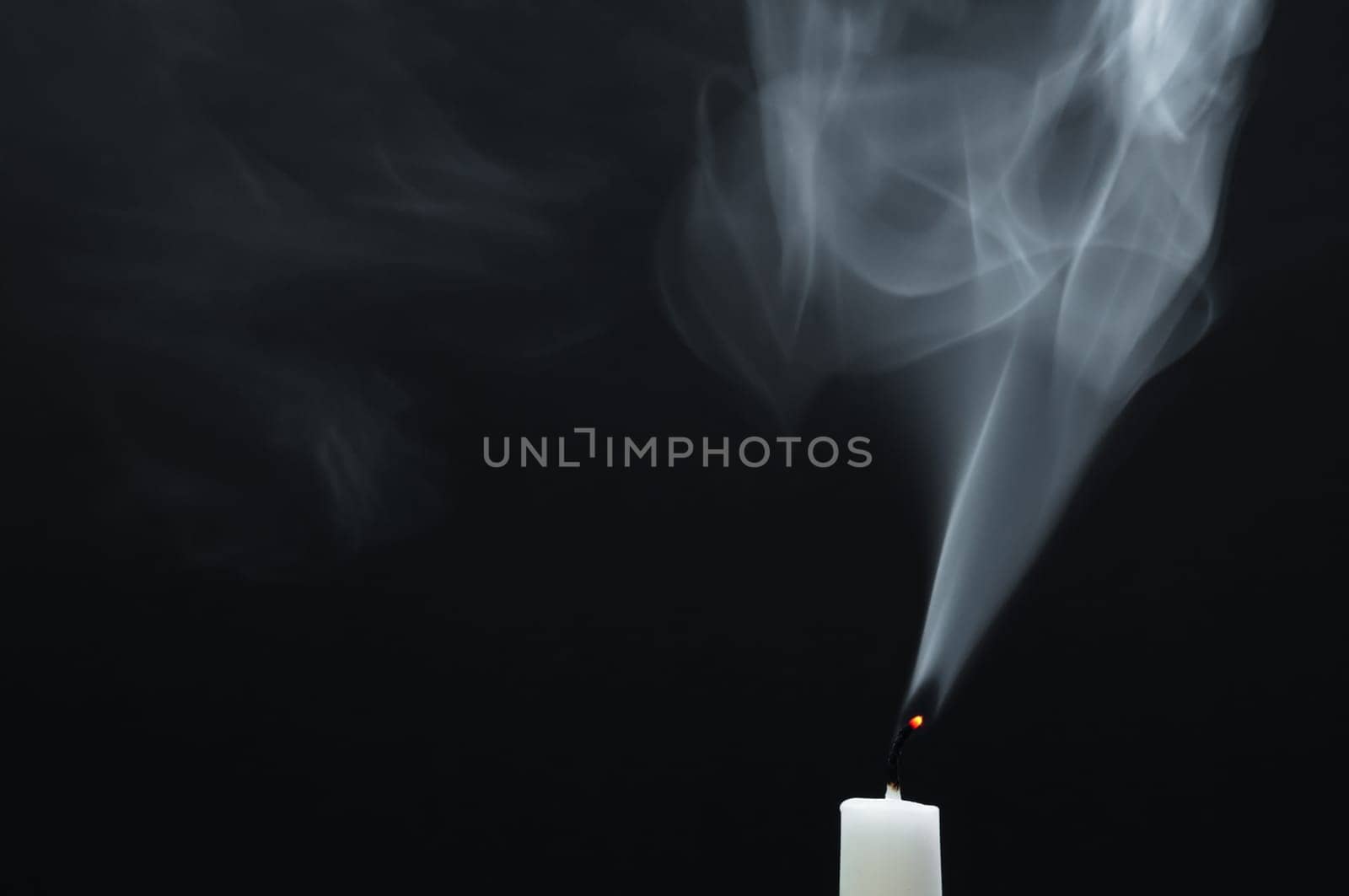 Smoke after blowing out a candle